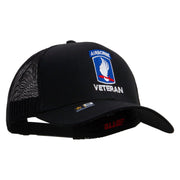 Licensed 173rdth Airborne Brigade Combat Team Veteran Embroidered Solid Cotton Twill Mesh Prostyle Cap - Black OSFM