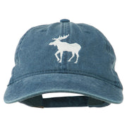 American Moose Embroidered Washed Cap