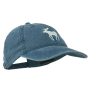 American Moose Embroidered Washed Cap