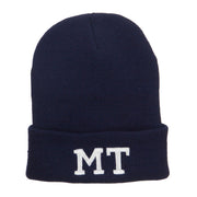 MT Montana State Embroidered Long Beanie