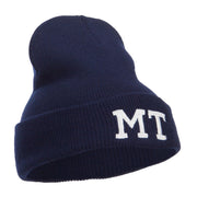 MT Montana State Embroidered Long Beanie