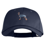 Doberman Embroidered New High Profile Twill Caps - Navy OSFM