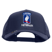 Licensed 173rdth Airborne Brigade Combat Team Veteran Embroidered Solid Cotton Twill Mesh Prostyle Cap - Navy OSFM