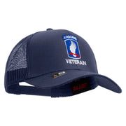 Licensed 173rdth Airborne Brigade Combat Team Veteran Embroidered Solid Cotton Twill Mesh Prostyle Cap - Navy OSFM