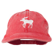 American Moose Embroidered Washed Cap