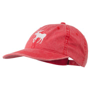 American Moose Embroidered Washed Cap