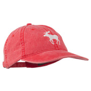 American Moose Embroidered Washed Cap