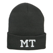 MT Montana State Embroidered Long Beanie