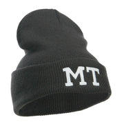 MT Montana State Embroidered Long Beanie