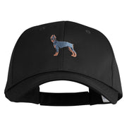 Doberman Embroidered New High Profile Twill Caps - Black OSFM