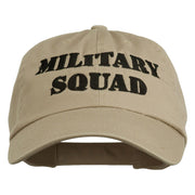 Military Squad Embroidered Low Profile Washed Cap