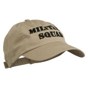 Military Squad Embroidered Low Profile Washed Cap