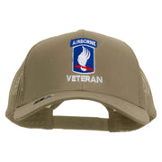 Licensed 173rdth Airborne Brigade Combat Team Veteran Embroidered Solid Cotton Twill Mesh Prostyle Cap - Khaki OSFM
