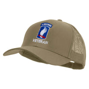 Licensed 173rdth Airborne Brigade Combat Team Veteran Embroidered Solid Cotton Twill Mesh Prostyle Cap - Khaki OSFM