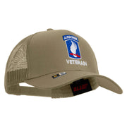 Licensed 173rdth Airborne Brigade Combat Team Veteran Embroidered Solid Cotton Twill Mesh Prostyle Cap - Khaki OSFM