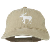 American Moose Embroidered Washed Cap