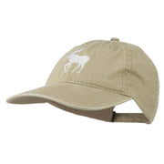 American Moose Embroidered Washed Cap