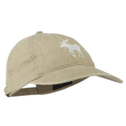 American Moose Embroidered Washed Cap