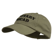 Military Squad Embroidered Low Profile Washed Cap