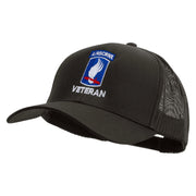 Licensed 173rdth Airborne Brigade Combat Team Veteran Embroidered Solid Cotton Twill Mesh Prostyle Cap - Charcoal OSFM