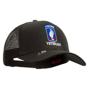 Licensed 173rdth Airborne Brigade Combat Team Veteran Embroidered Solid Cotton Twill Mesh Prostyle Cap - Charcoal OSFM