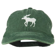 American Moose Embroidered Washed Cap