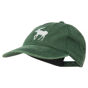 American Moose Embroidered Washed Cap