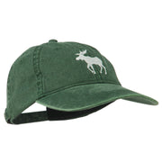 American Moose Embroidered Washed Cap