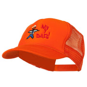 My Dad Embroidered Youth Foam Golf Mesh Cap