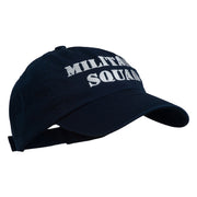 Military Squad Embroidered Low Profile Washed Cap