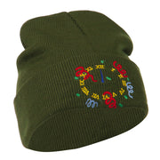 New Years Midnight Clock Embroidered Beanie