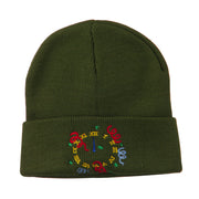 New Years Midnight Clock Embroidered Beanie