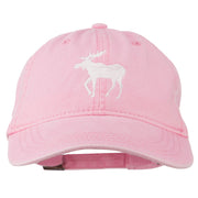 American Moose Embroidered Washed Cap