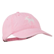 American Moose Embroidered Washed Cap