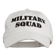 Military Squad Embroidered Low Profile Washed Cap