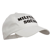 Military Squad Embroidered Low Profile Washed Cap