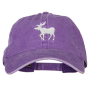 American Moose Embroidered Washed Cap