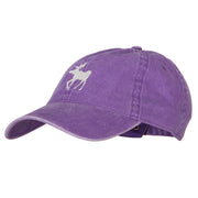 American Moose Embroidered Washed Cap