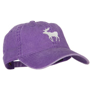 American Moose Embroidered Washed Cap