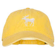 American Moose Embroidered Washed Cap