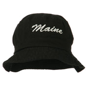 Maine Embroidered Bucket Hat