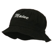 Maine Embroidered Bucket Hat