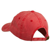 Bear Mascot Embroidered Washed Cap