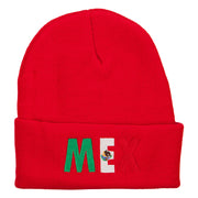 Mexico Embroidered Long Beanie