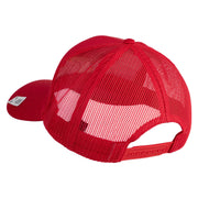 USMC Design Embroidered Solid Cotton Twill Mesh Prostyle Cap - Red OSFM