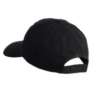 Bengal Cat Embroidered Low Profile Dyed Cotton Twill Cap - Black OSFM