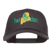 Maine Pine Tree State Embroidered Trucker Cap