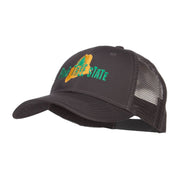 Maine Pine Tree State Embroidered Trucker Cap