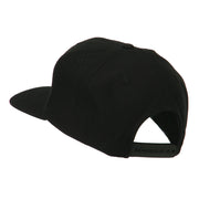 Flat Bill Mustache Embroidered Cap