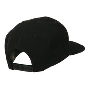 Flat Bill Mustache Embroidered Cap